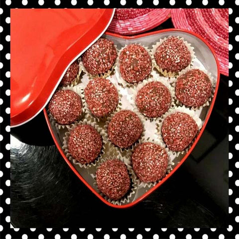 "Give a Little Love" Hand Rolled Champagne Truffle Heart Box