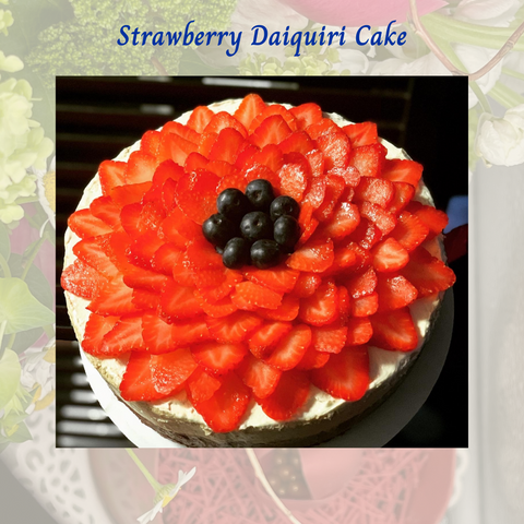 Mother's Day Strawberry Daiquiri Cake