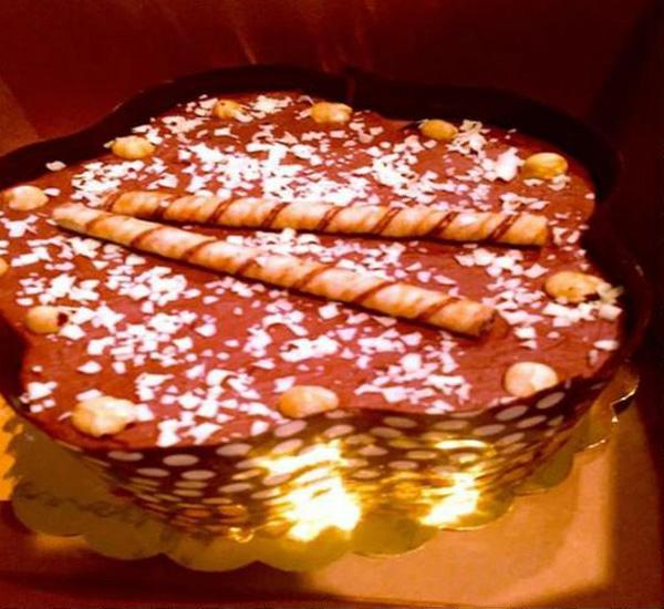 Dark Chocolate Hazelnut Crunch Cake